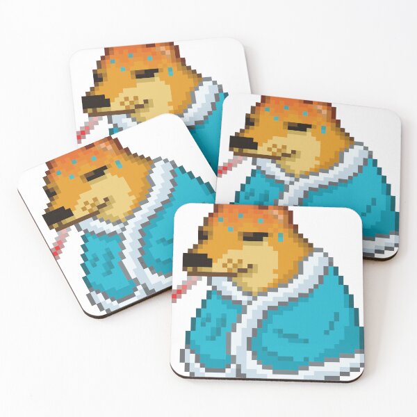 Item preview, Sick dog, pixel art meme designed and sold by Judith RS.