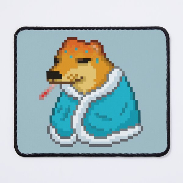 Item preview, Sick dog, pixel art meme designed and sold by Judith RS.
