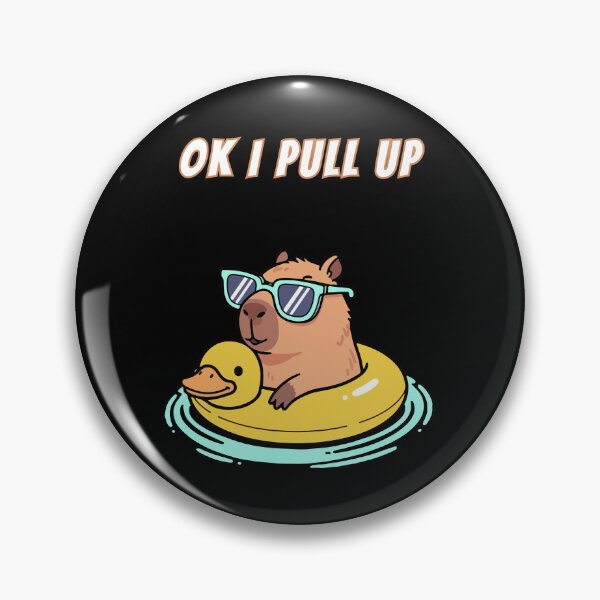 Item preview, Ok I Pull Up Capybara Meme designed and sold by AnimalMemeHub.