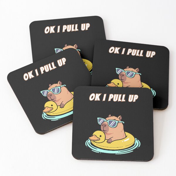 Item preview, Ok I Pull Up Capybara Meme designed and sold by AnimalMemeHub.