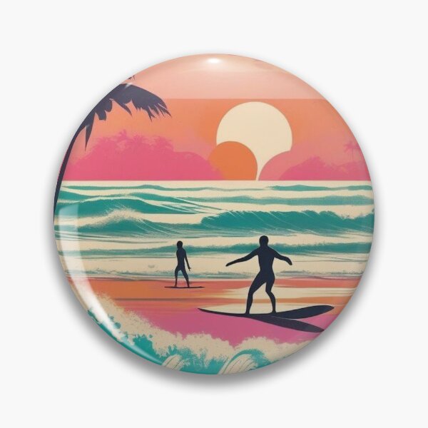 Item preview, Longboards at Sunset | Retro California Surf Print designed and sold by Esterlane.