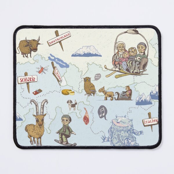 Item preview, Have a Great Winter Time – Winter Map of Switzerland, Austria & Germany | Winter Illustration, Travel Motif, Gift Idea designed and sold by Liv Merle Kantak.