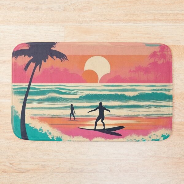 Item preview, Longboards at Sunset | Retro California Surf Print designed and sold by Esterlane.