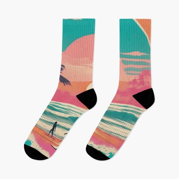 Item preview, Longboards at Sunset | Retro California Surf Print designed and sold by Esterlane.