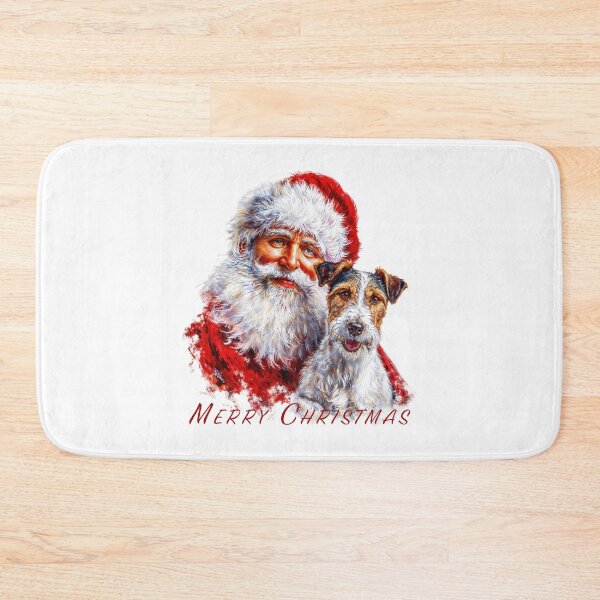 Item preview, Santa Claus with cute terrier dog designed and sold by olenapetol.