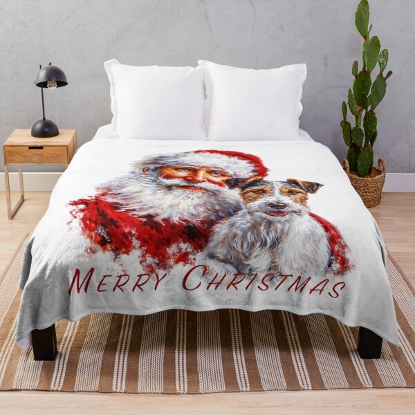Item preview, Santa Claus with cute terrier dog designed and sold by olenapetol.