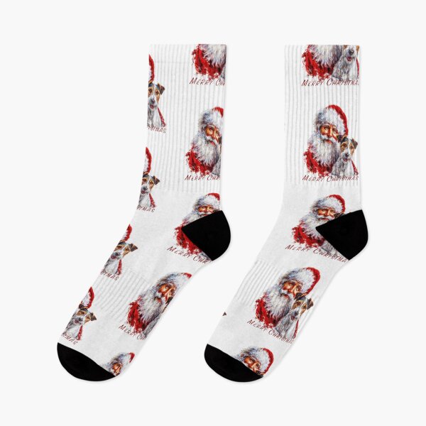 Item preview, Santa Claus with cute terrier dog designed and sold by olenapetol.