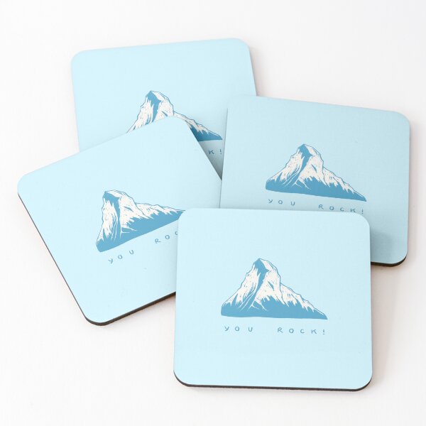 Item preview, You Rock – Matterhorn Illustration | Motivational quote, humorous mountain motif, gift idea designed and sold by Liv Merle Kantak.
