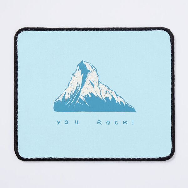 Item preview, You Rock – Matterhorn Illustration | Motivational quote, humorous mountain motif, gift idea designed and sold by Liv Merle Kantak.