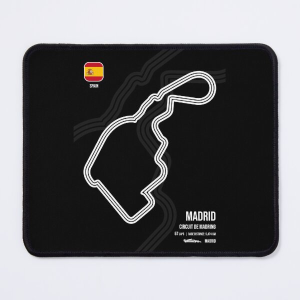 Item preview, Madrid Race Track (B&W) designed and sold by Mariel  Toigo.