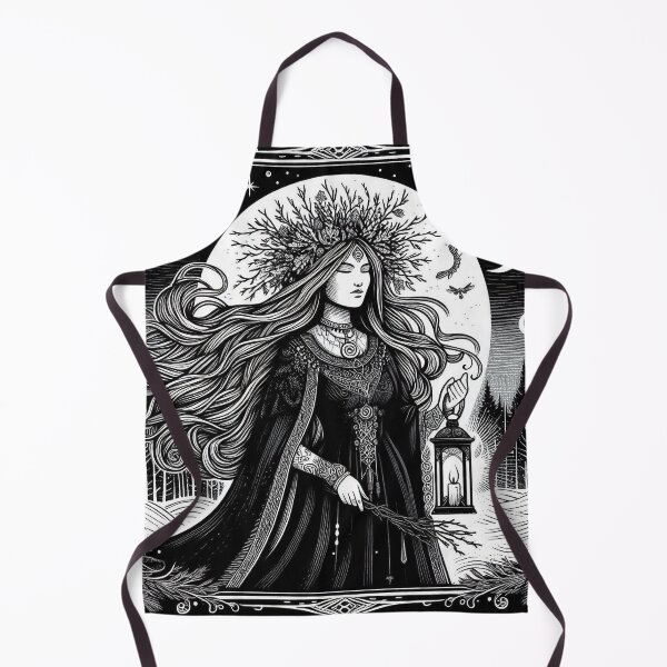 Item preview, Pagan Winter Goddess – Dark Mystic Illustration designed and sold by Roberta Calabrese.