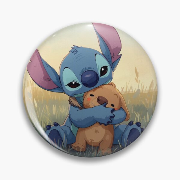 Item preview, Stitch Hugging His Plushie – Soft and Tender Art designed and sold by Dream Magic Co.