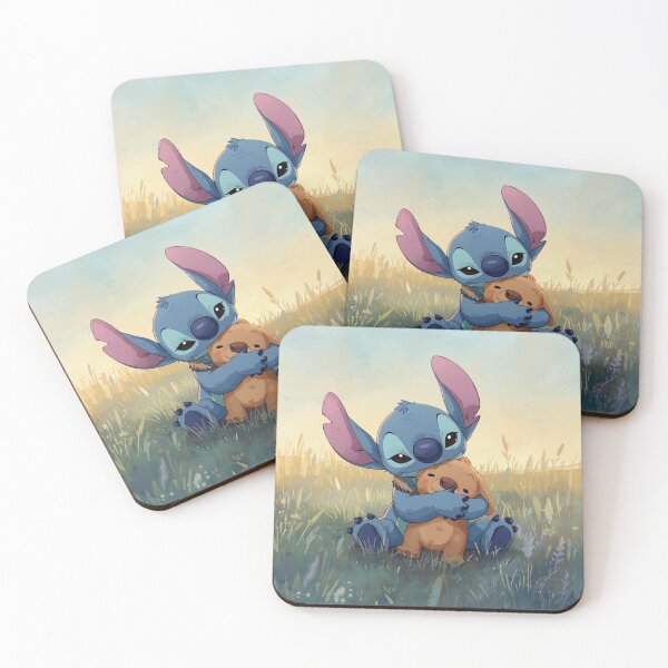 Item preview, Stitch Hugging His Plushie – Soft and Tender Art designed and sold by Dream Magic Co.
