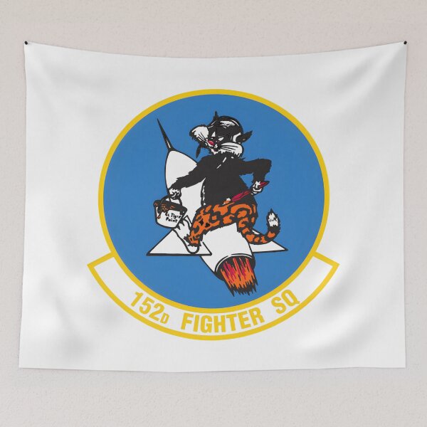 Item preview, 152d Fighter Squadron Patch - "Bobcat on a Rocket" Mascot Insignia designed and sold by CharlieDesings.