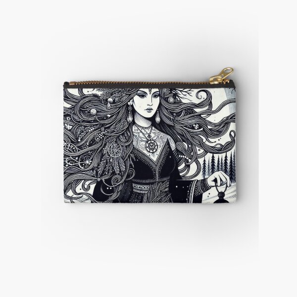 Item preview, Pagan Winter Goddess – Dark Mystic Illustration designed and sold by Roberta Calabrese.