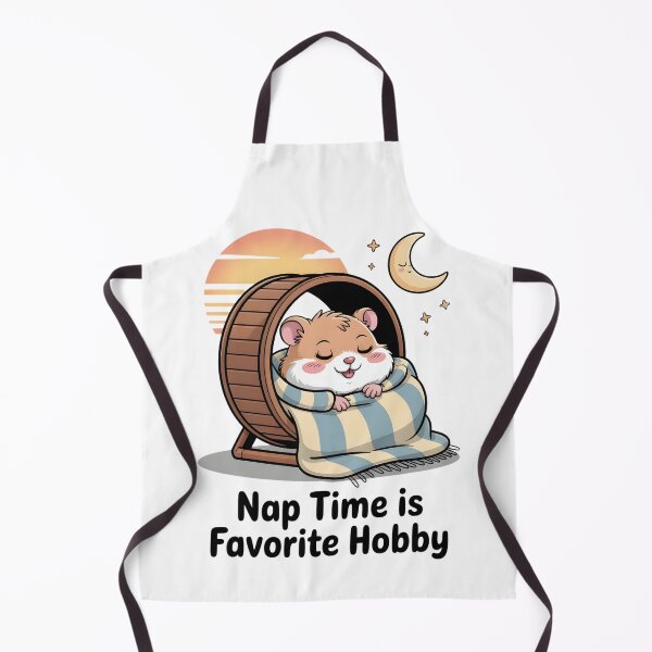 Item preview, A cartoon hamster sleeping on a running wheel with the phrase Nap time is a favorite pastime designed and sold by Pawmoods.