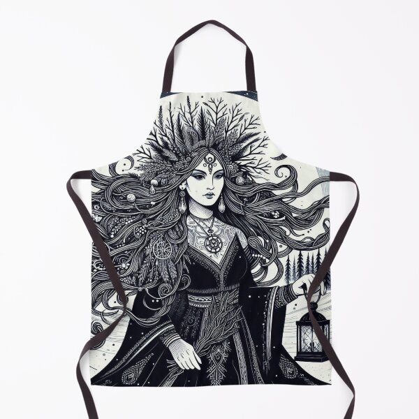 Item preview, Pagan Winter Goddess – Dark Mystic Illustration designed and sold by Roberta Calabrese.