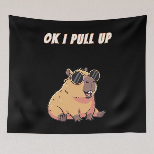 Item preview, Ok I Pull Up Capybara Gangster designed and sold by AnimalMemeHub.