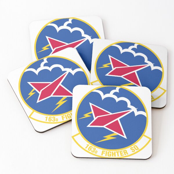 Item preview, 163d Fighter Squadron Patch - Red Star Jet and Lightning Insignia designed and sold by CharlieDesings.