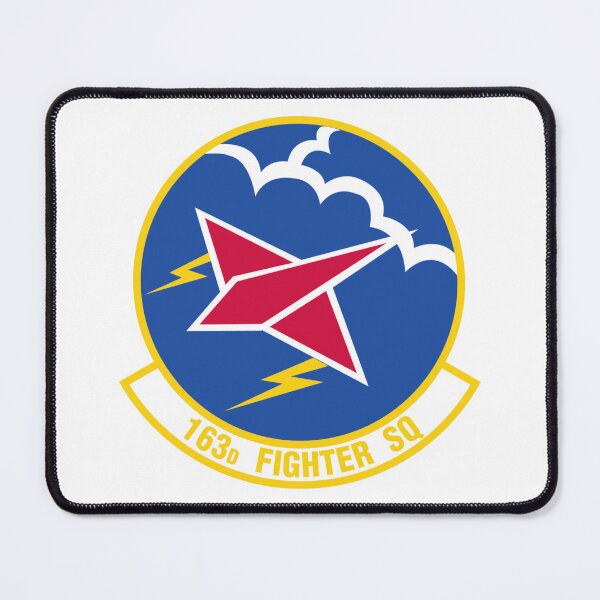 Item preview, 163d Fighter Squadron Patch - Red Star Jet and Lightning Insignia designed and sold by CharlieDesings.