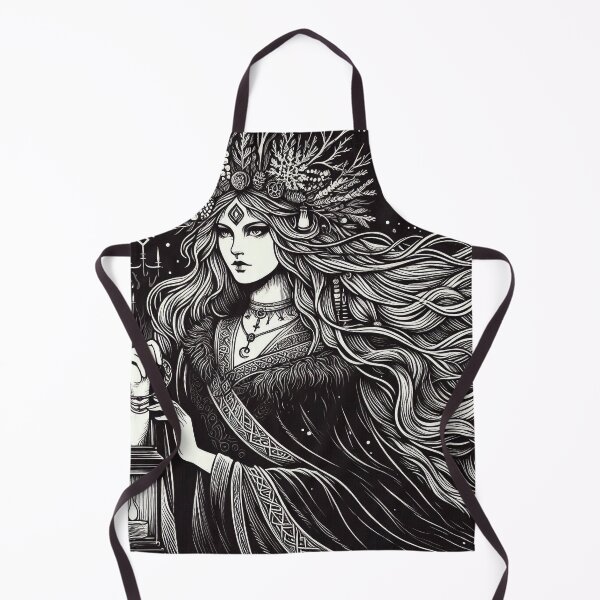 Item preview, Pagan Winter Goddess – Dark Mystic Illustration designed and sold by Roberta Calabrese.