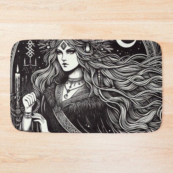 Item preview, Pagan Winter Goddess – Dark Mystic Illustration designed and sold by Roberta Calabrese.