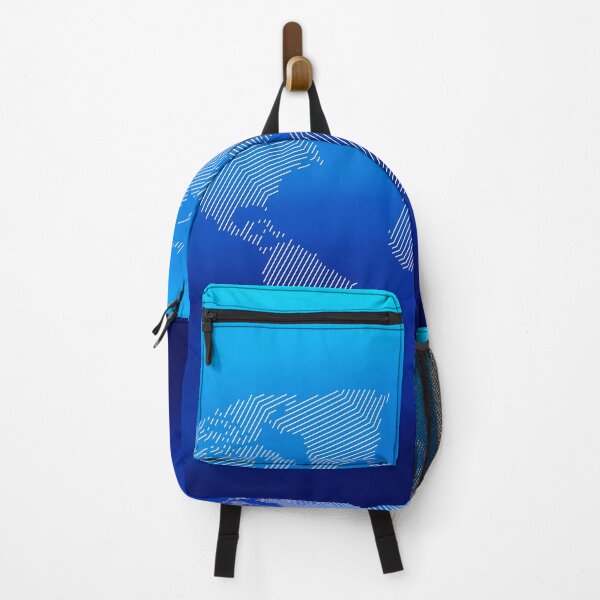 Item preview, Abstract World Map on Blue Gradient Background designed and sold by CHASAcreative.