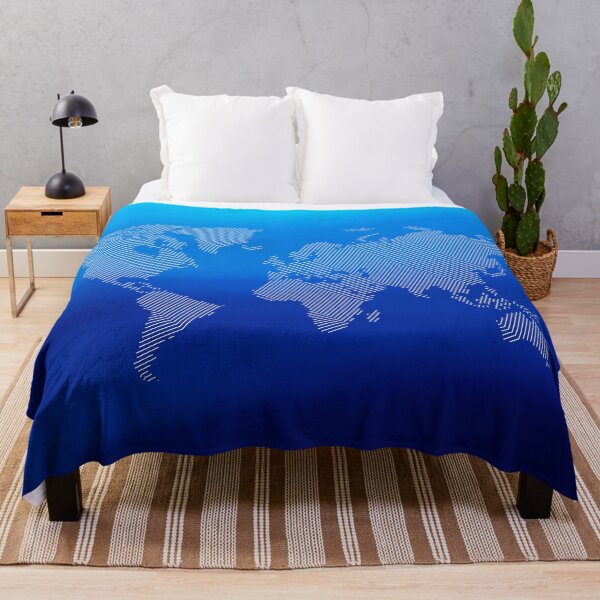 Item preview, Abstract World Map on Blue Gradient Background designed and sold by CHASAcreative.