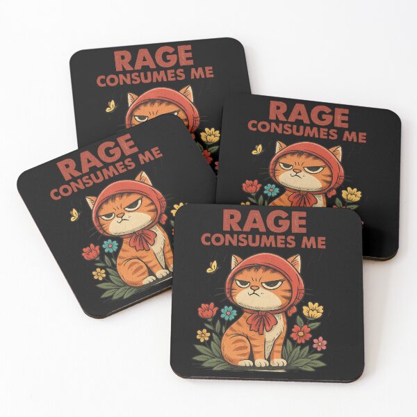 Item preview, Rage consumes me Funny cat designed and sold by IdealDo.