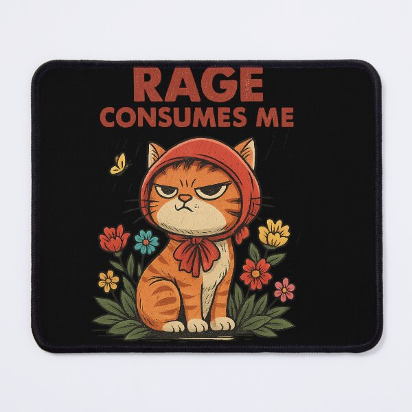 Item preview, Rage consumes me Funny cat designed and sold by IdealDo.