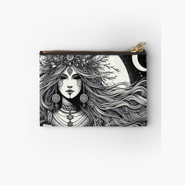 Item preview, Pagan Winter Goddess – Dark Mystic Illustration designed and sold by Roberta Calabrese.