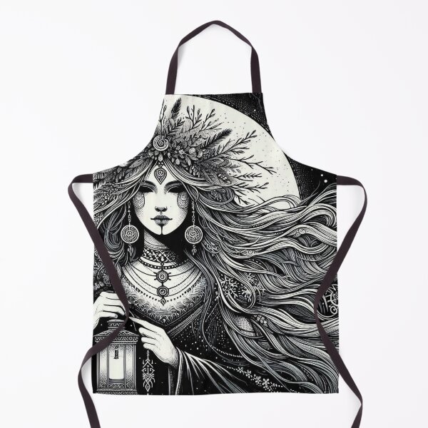 Item preview, Pagan Winter Goddess – Dark Mystic Illustration designed and sold by Roberta Calabrese.