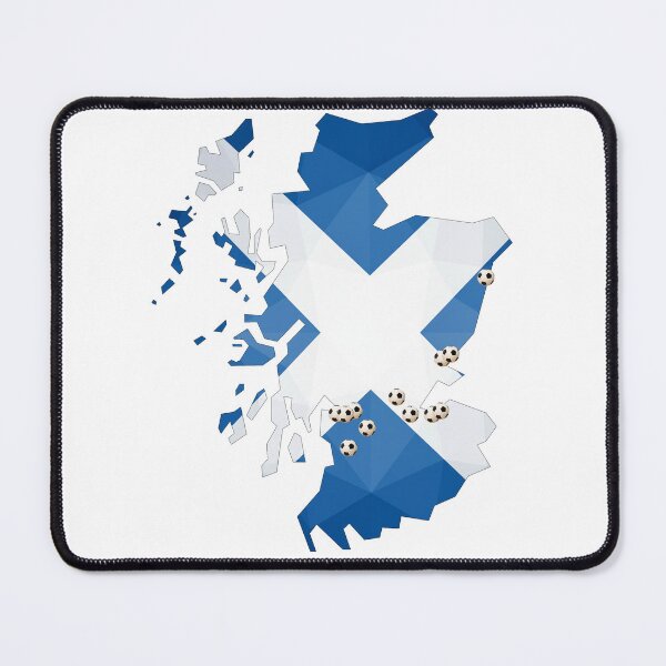 Item preview, Scotland Football Map with Saltire Flag - Scottish Soccer Heritage designed and sold by Loom on the Loch.