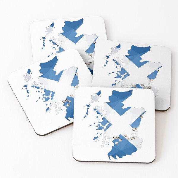 Item preview, Scotland Football Map with Saltire Flag - Scottish Soccer Heritage designed and sold by Loom on the Loch.