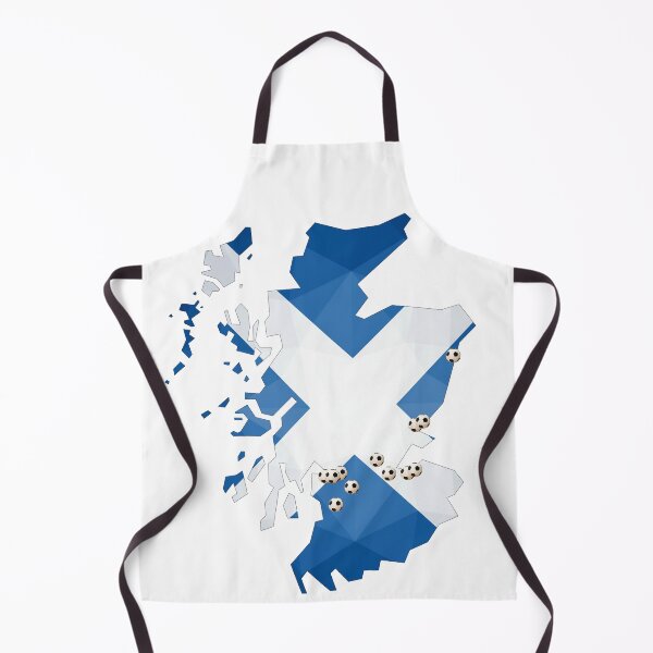 Item preview, Scotland Football Map with Saltire Flag - Scottish Soccer Heritage designed and sold by Loom on the Loch.