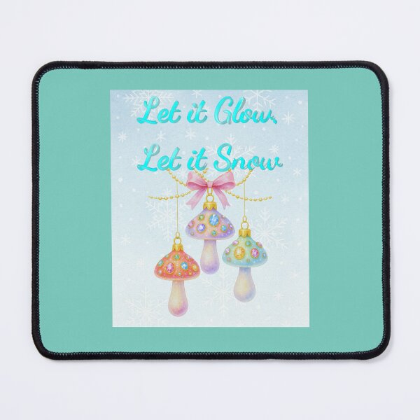 Item preview, Let it Glow Let it Snow Mushroom Print designed and sold by DariaCraft.