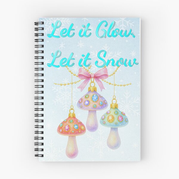 Item preview, Let it Glow Let it Snow Mushroom Print designed and sold by DariaCraft.