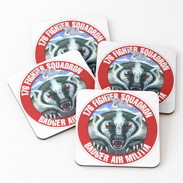 Item preview, 176th Fighter Squadron Patch - "Badger Air Militia" Mascot Insignia designed and sold by CharlieDesings.