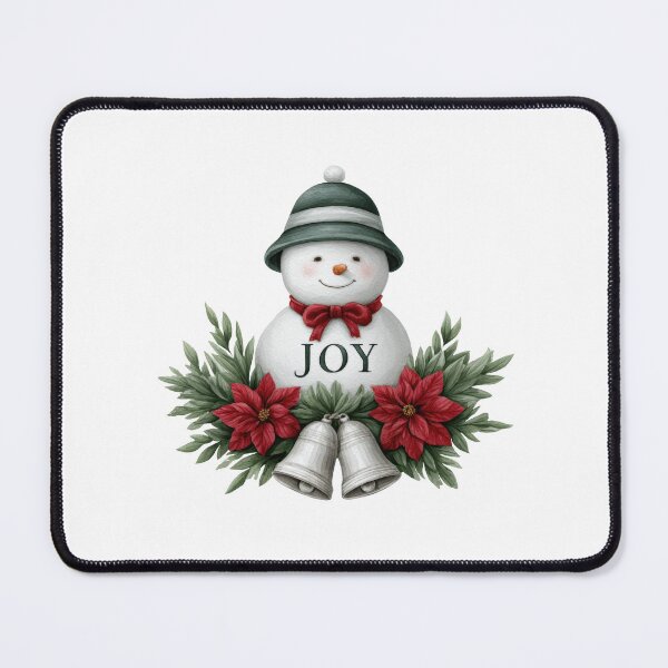 Item preview, Snowman Christmas wreath with bells and poinsettias designed and sold by olenapetol.