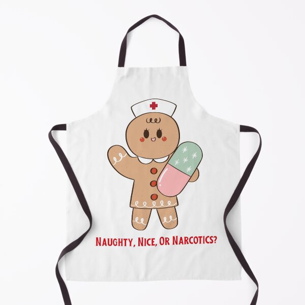 Item preview, Naughty, Nice, or Narcotics? | Gingerbread Nurse Holding Pill | Funny Christmas Nurse Design designed and sold by NANursing.