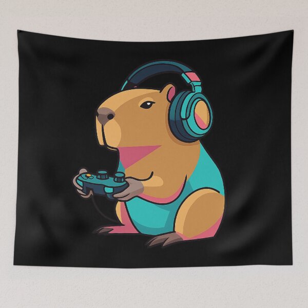 Item preview, Capybara Funny Video Games Capybara designed and sold by IdealDo.