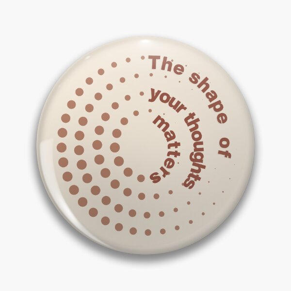 Item preview, The Shape of Your Thoughts Matters – Retro Spiral Quote (Cocoa Brown on Cream) designed and sold by Panoramax.