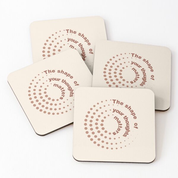 Item preview, The Shape of Your Thoughts Matters – Retro Spiral Quote (Cocoa Brown on Cream) designed and sold by Panoramax.
