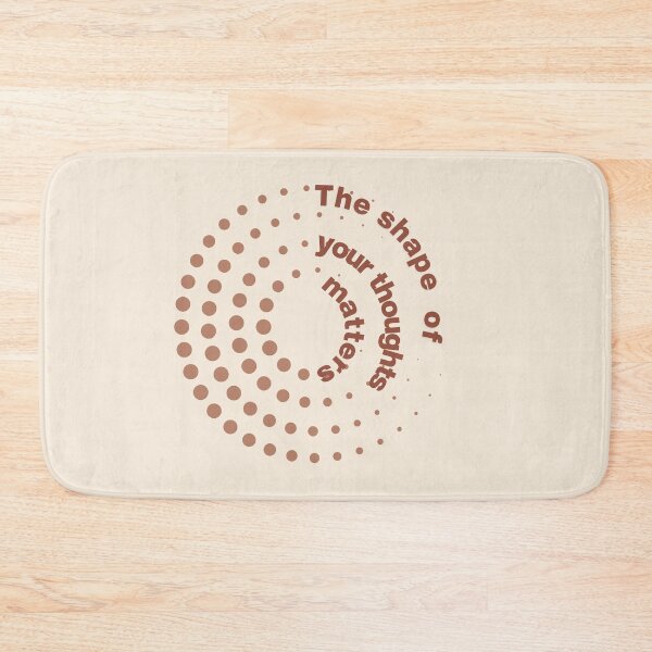 Item preview, The Shape of Your Thoughts Matters – Retro Spiral Quote (Cocoa Brown on Cream) designed and sold by Panoramax.