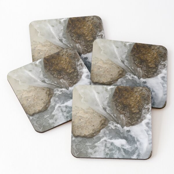 Item preview, Sea Foam Flowing Around Coastal Rocks designed and sold by Torizo.