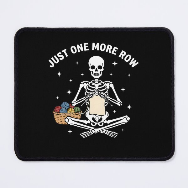 Item preview, Just One More Row, funny knitting crochet lover gift, yarn crafting humor graphic tee designed and sold by saloui.