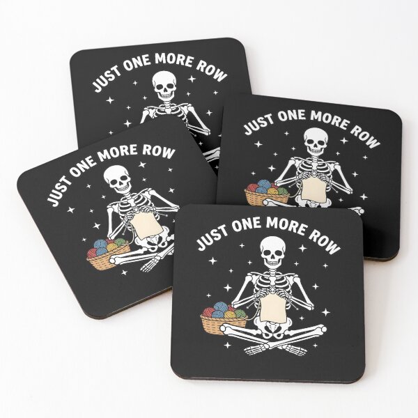 Item preview, Just One More Row, funny knitting crochet lover gift, yarn crafting humor graphic tee designed and sold by saloui.