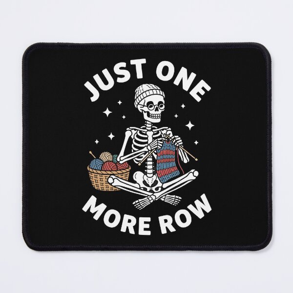 Item preview, Funny Knitting Shirt Just One More Row, crochet lover gift, yarn crafting humor graphic tee designed and sold by saloui.