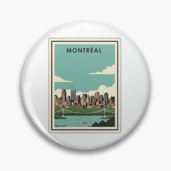 Item preview, Montreal Canada Retro Travel Poster | Beautiful Montreal City Sticker designed and sold by XploreNA.