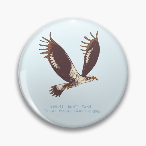 Item preview, Eagles Don't Take Flight Lessons – Eagle Illustration | Motivational Quote, Powerful Animal Motif, Wall Art designed and sold by Liv Merle Kantak.